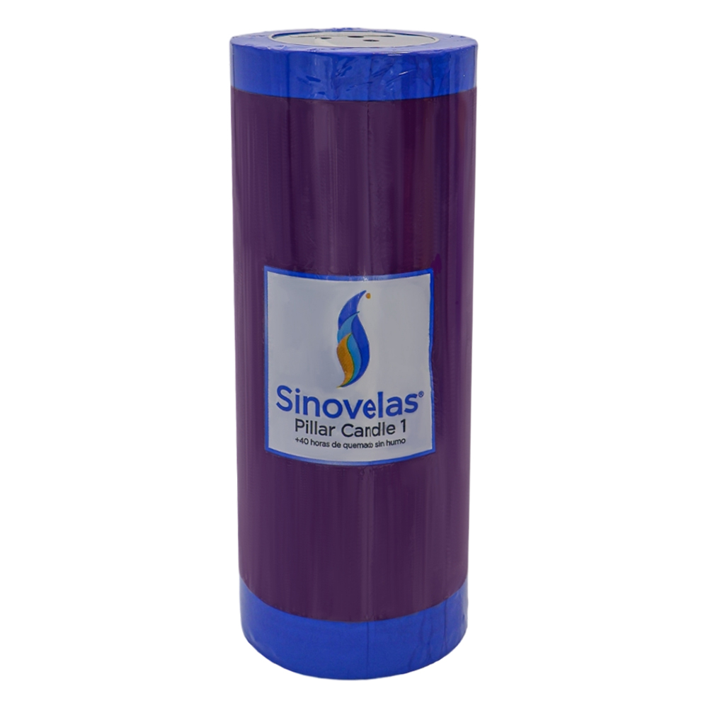 Veladora Pillar No. 1 Morado