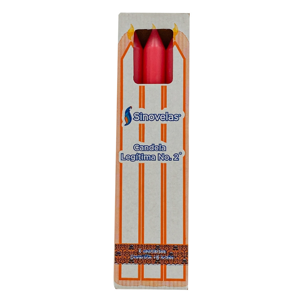 Candela Leg&iacute;tima No. 2 Rosada (3 u)