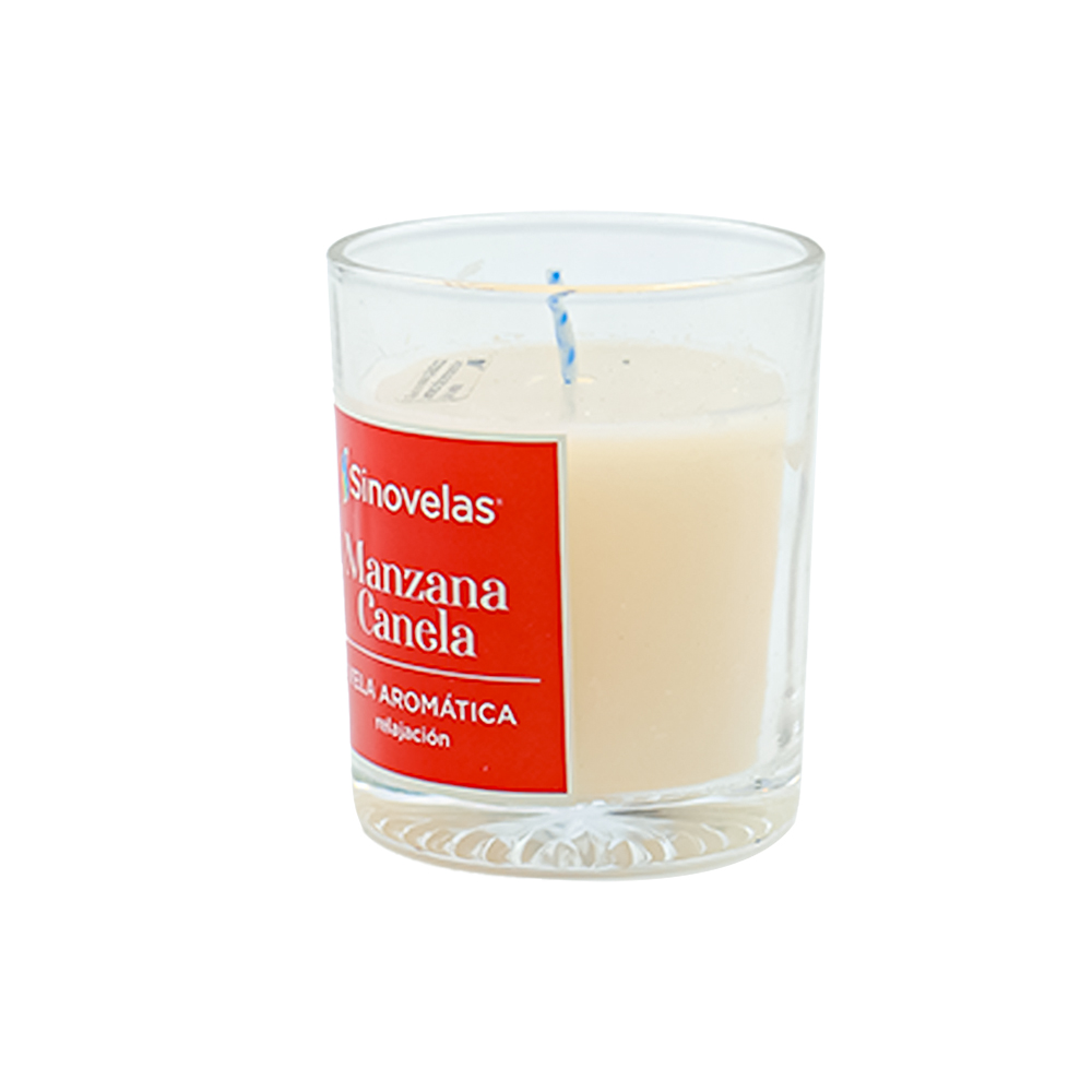 Veladora Vitrotec 4 Manzana Canela image number 1