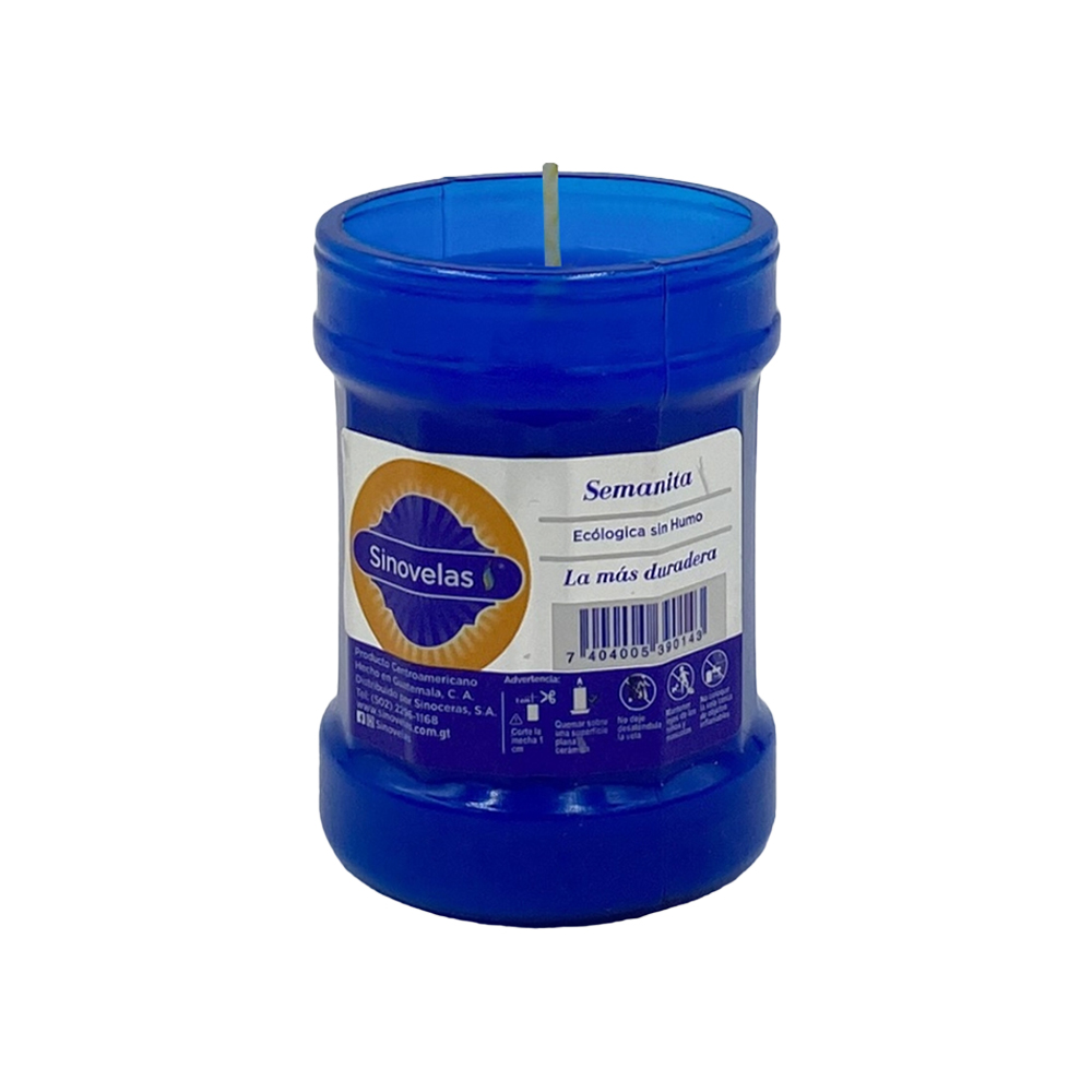 Veladora Semanita Azul