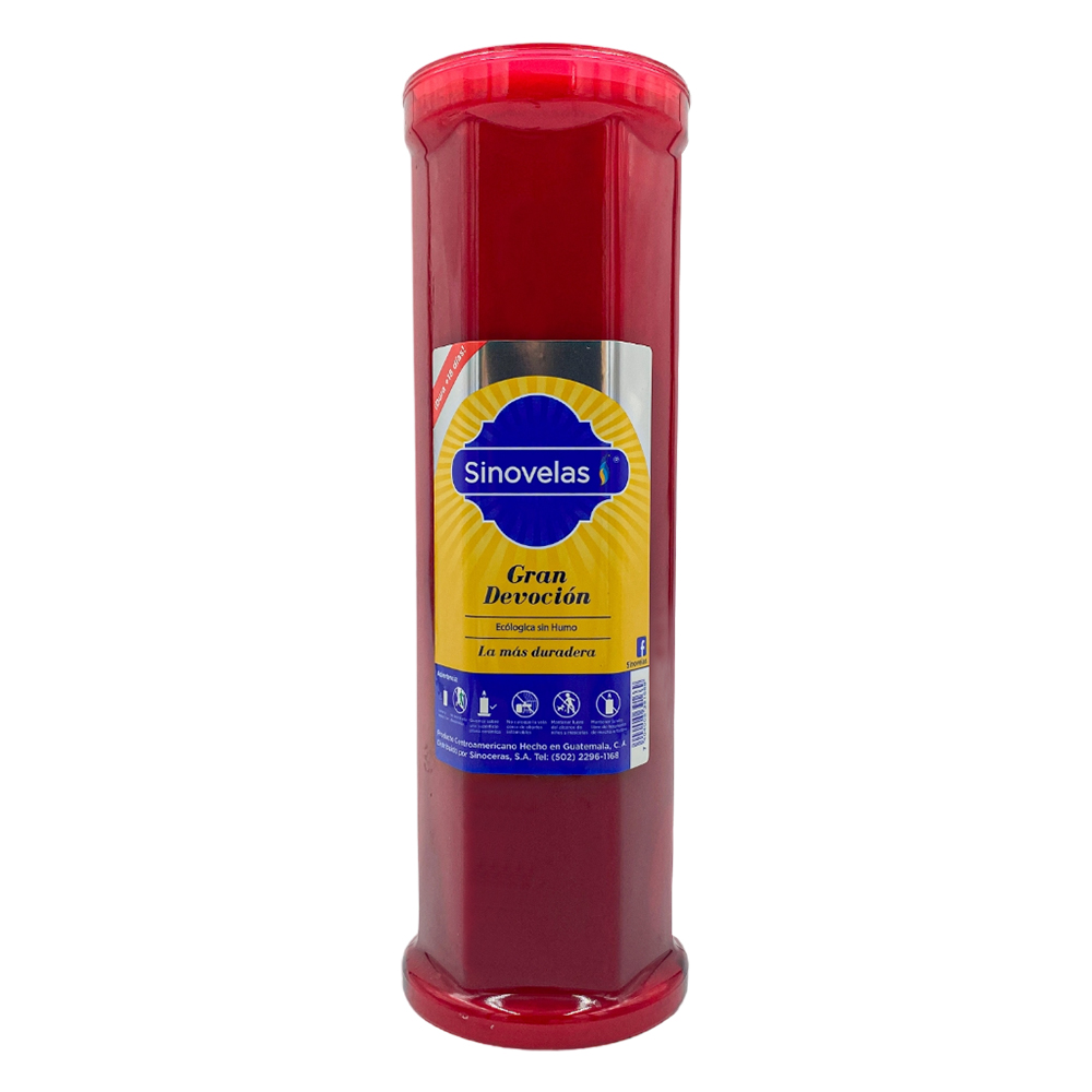 Veladora Gran Devoci&oacute;n Roja