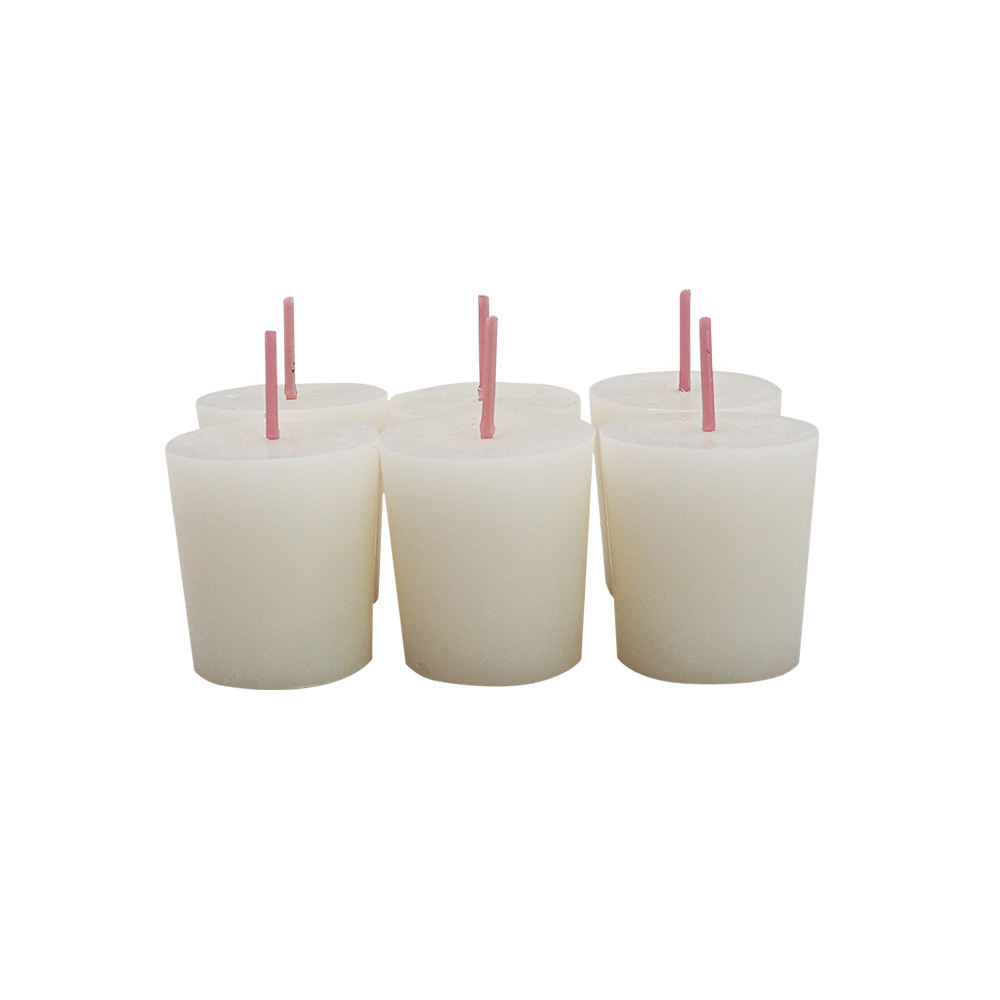 Veladora Mini Pillar Blanco Magnolia (6 uds) image number 1