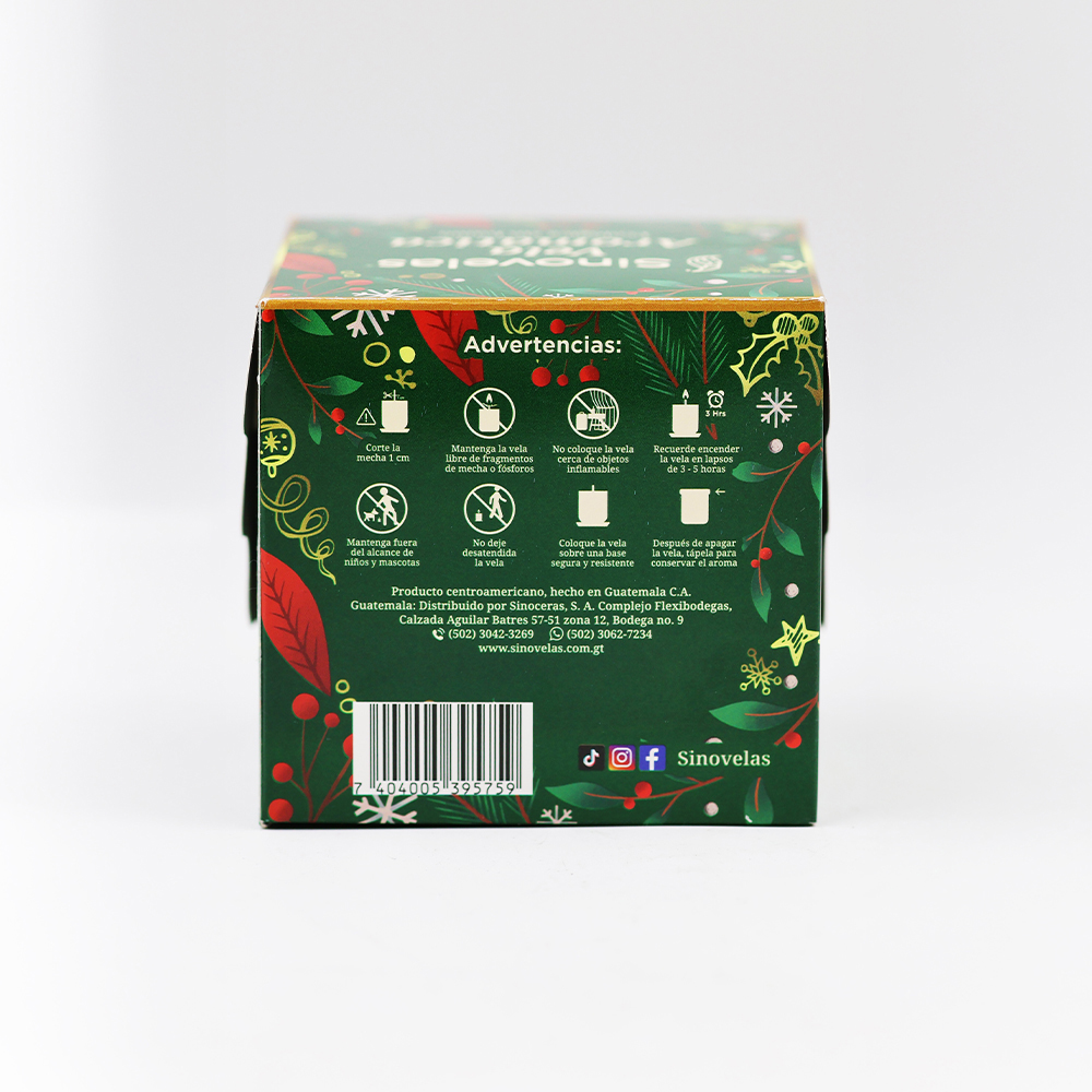 Veladora Tarro Verde Metalizado Wood Pine image number 3