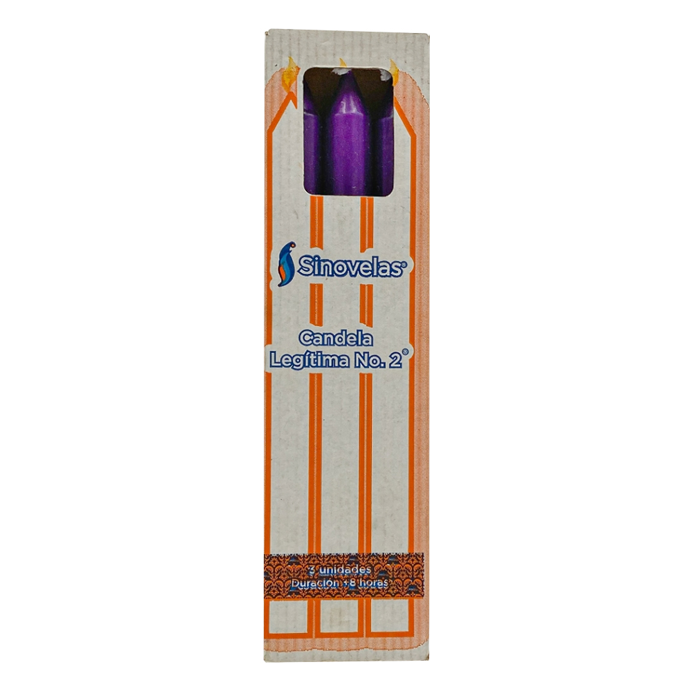 Candela Leg&iacute;tima No. 2 Morada (3 u)