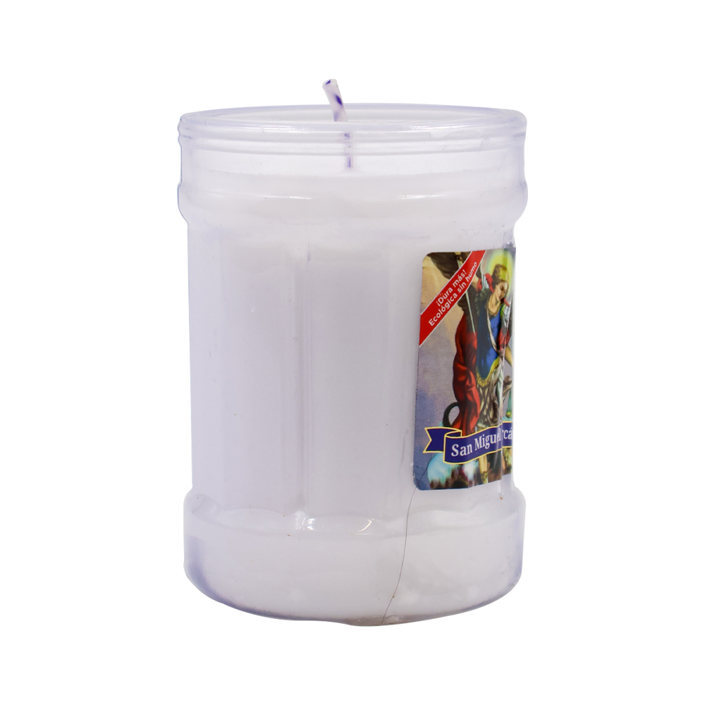 Veladora Semanita Blanco San Miguel Arcangel image number 1