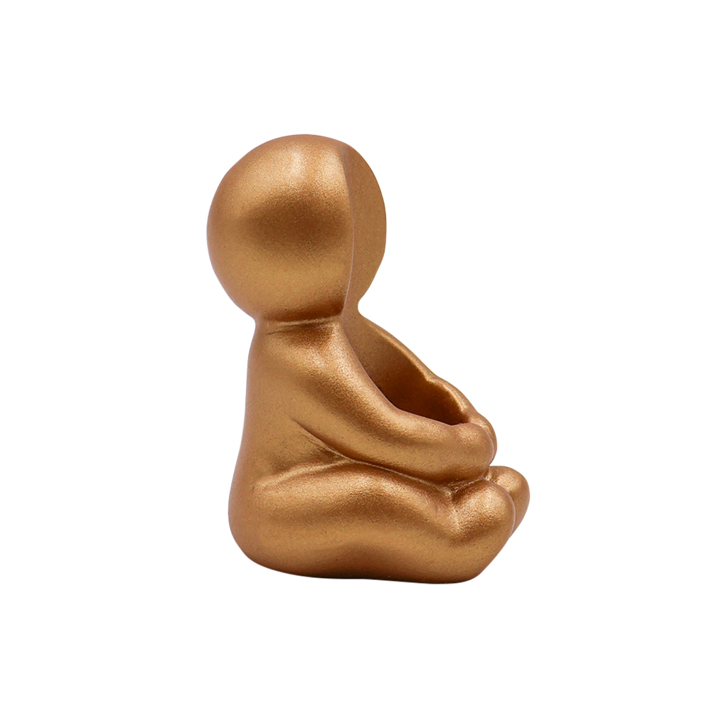 Candelero Figura Ni&ntilde;o Dorado image number 1