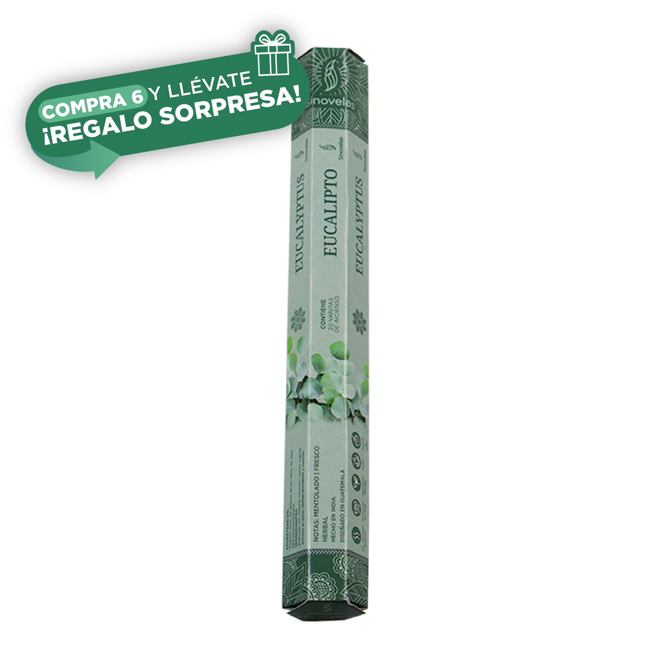Incienso Eucalipto Empaque Hexagonal 20 u