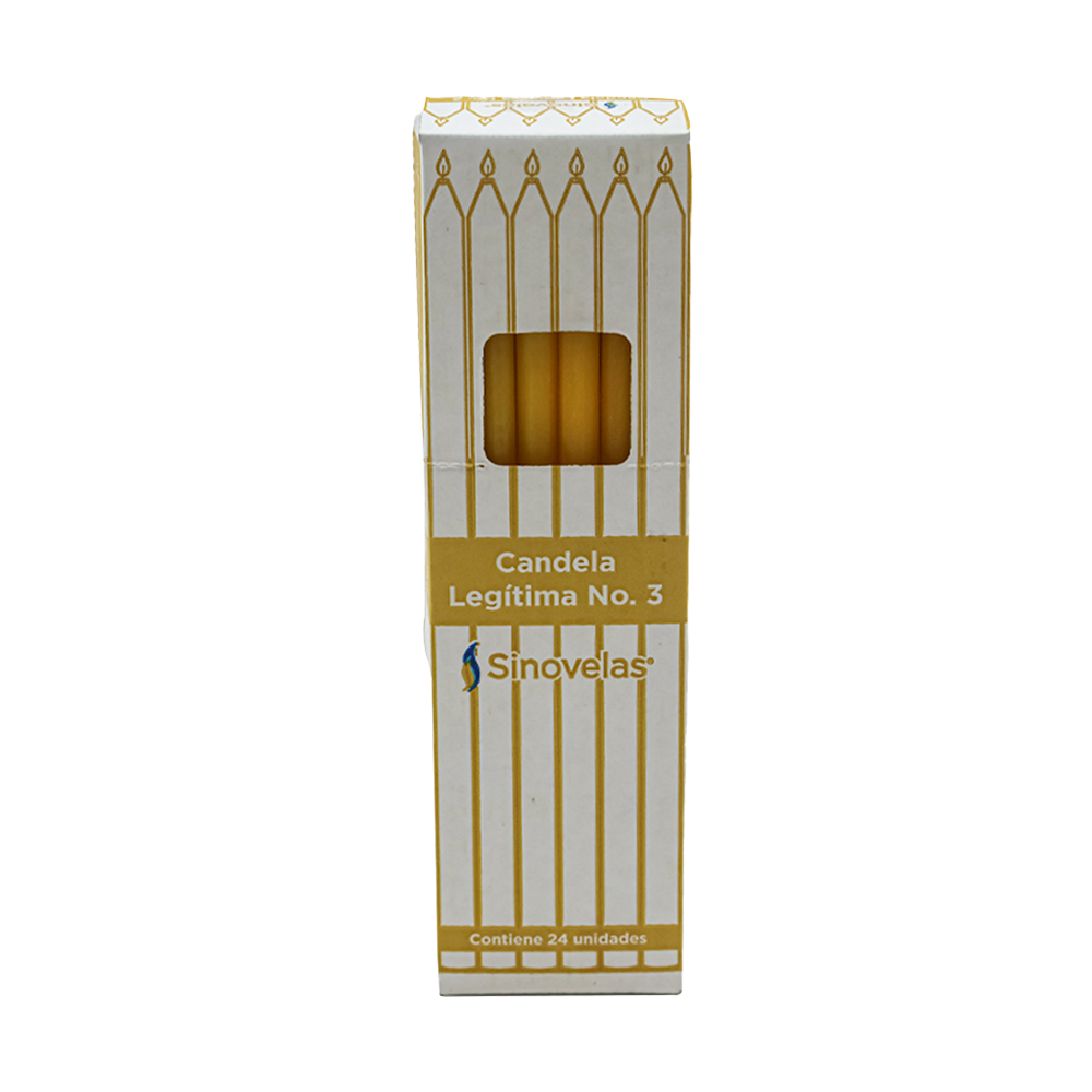Candela Leg&iacute;tima No. 3 Amarilla (24 u)