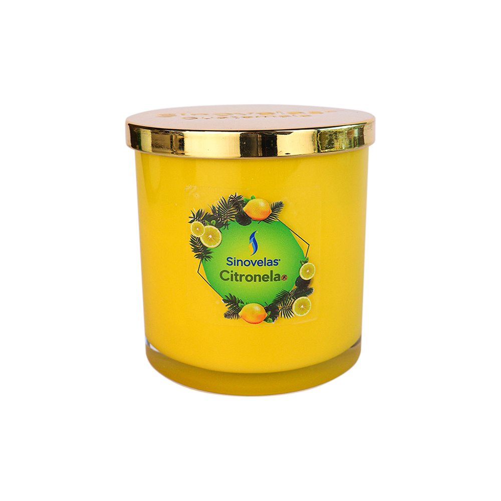 Veladora Tarro Amarillo Citronela