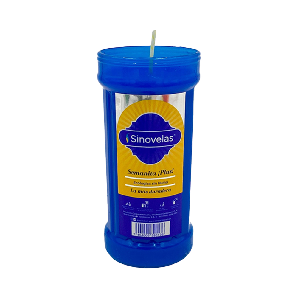 Veladora Semanita Plus Azul