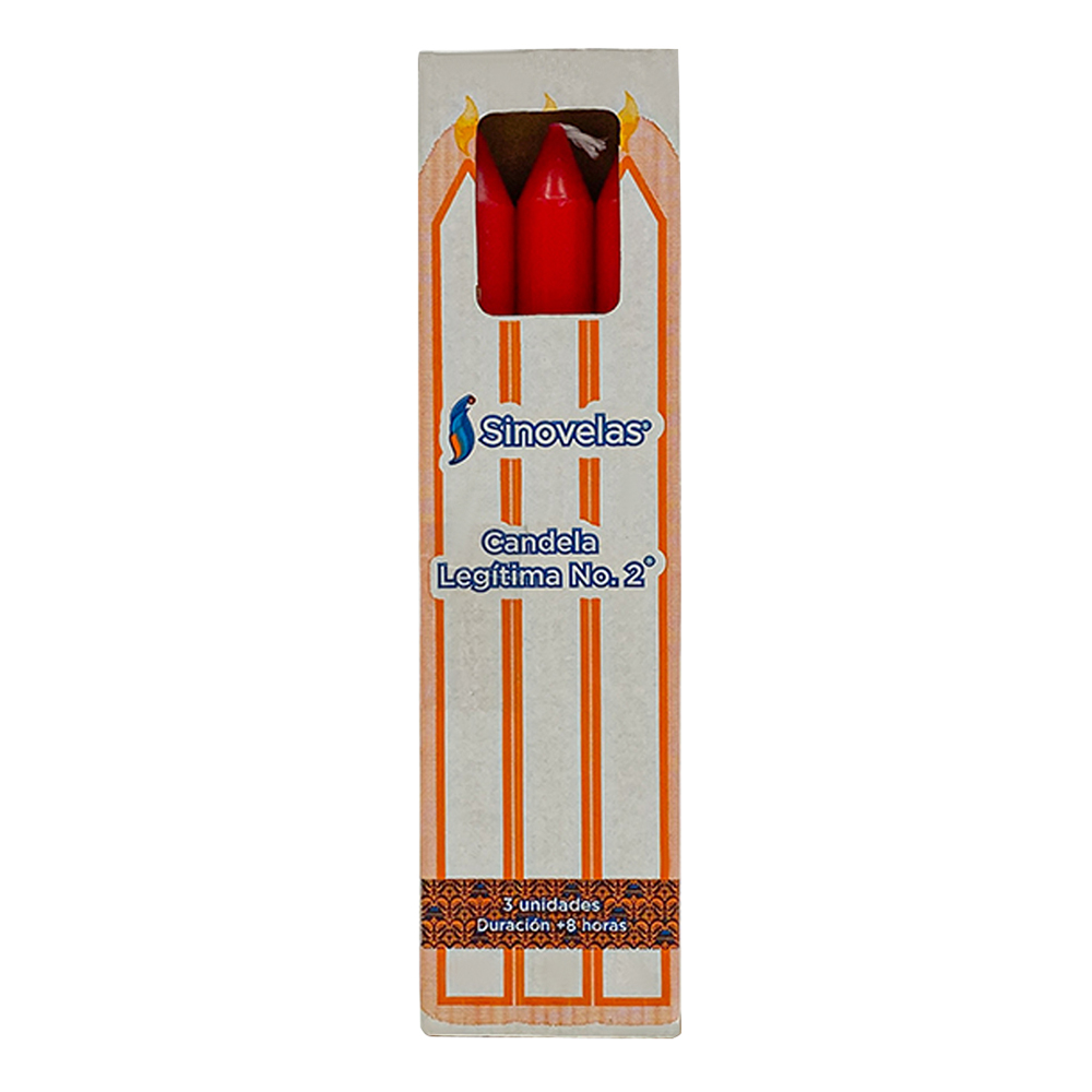 Candela Leg&iacute;tima No. 2 Roja (3 u)