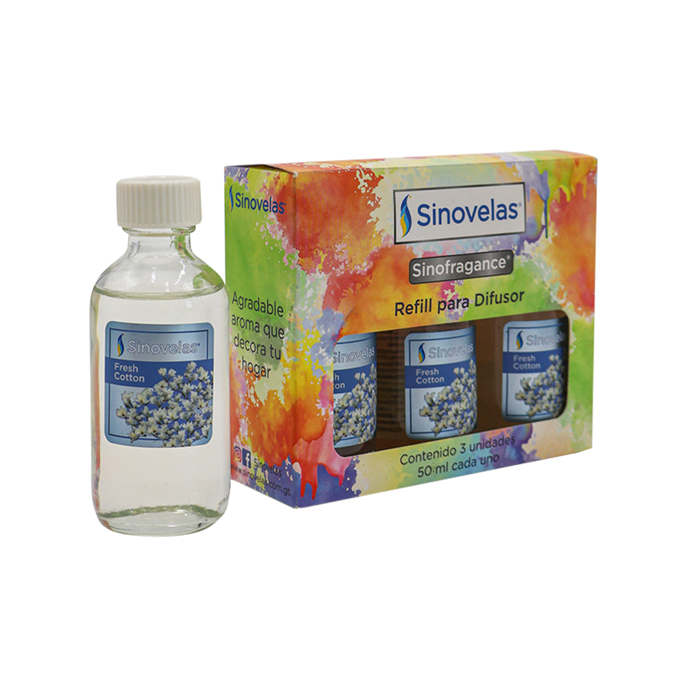 Eco Difusor Refill 3pack Fresh Cotton