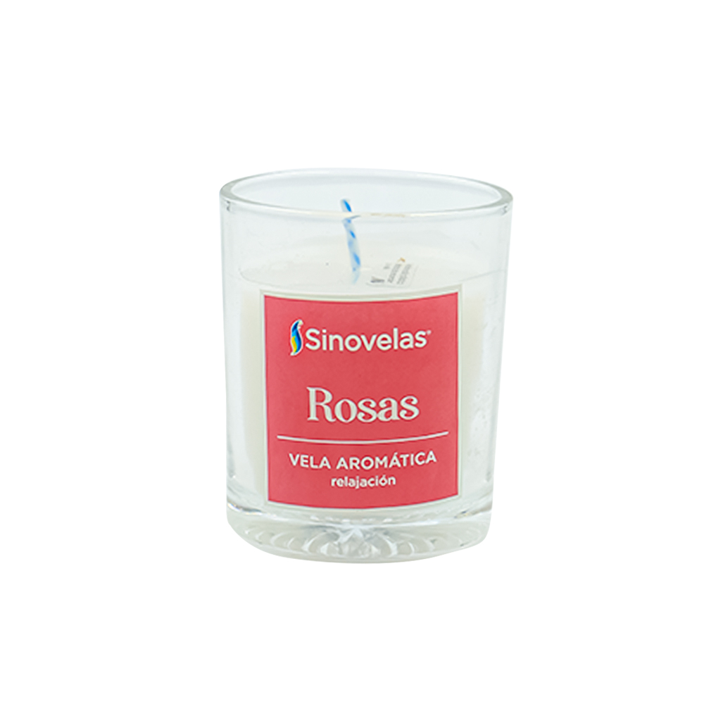 Veladora Vitrotec 4 Rosas