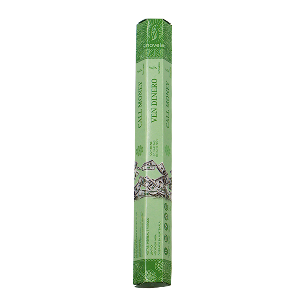 Incienso Ven Dinero Empaque Hexagonal 20 u