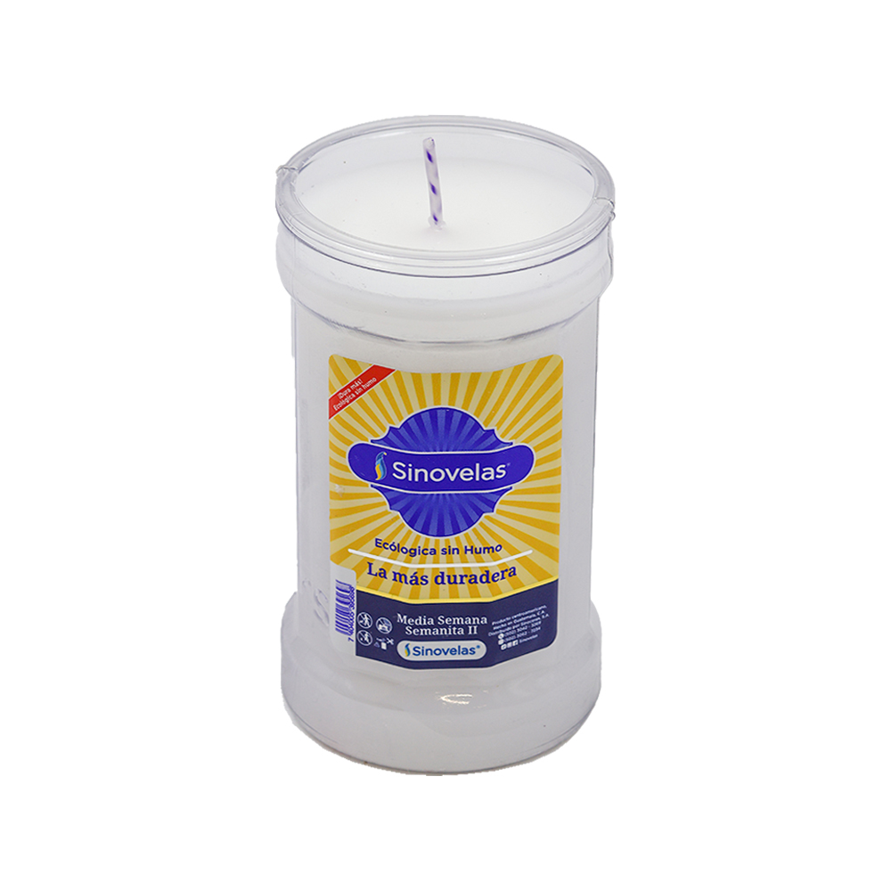 Veladora Semanita 2 Blanco Etiqueta Normal image number 3