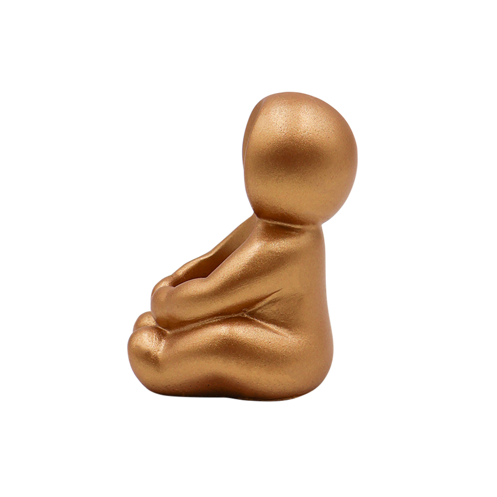 Candelero Figura Ni&ntilde;o Dorado image number 3