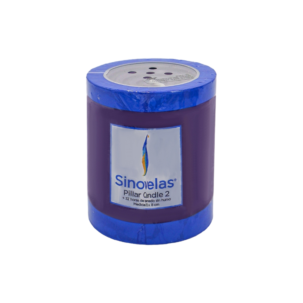 Veladora Pillar No. 2 Morado