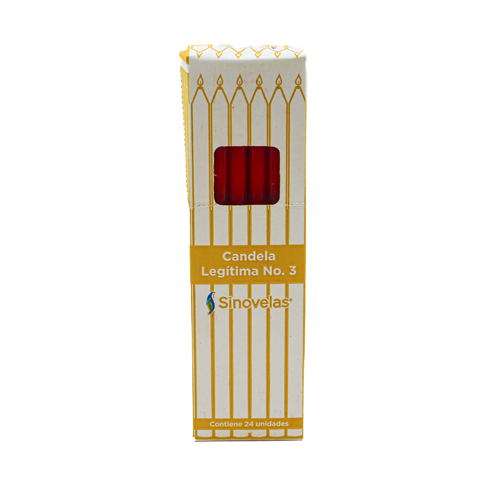 Candela Leg&iacute;tima No. 3 Rojo (24 u)