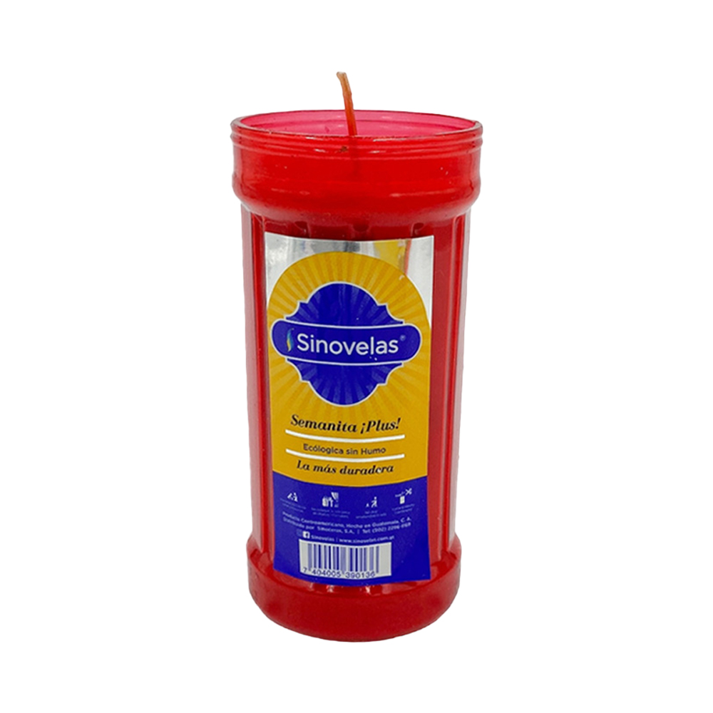 Veladora Semanita Plus Roja