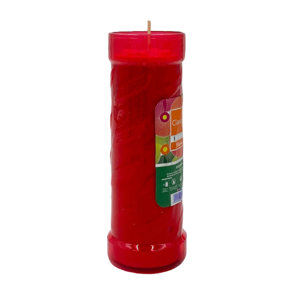 Veladora Claraluz Cl&aacute;sica Roja image number 1