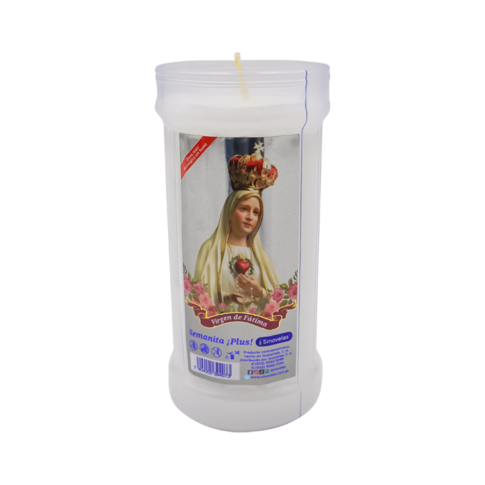 Veladora Sinovelas Semanita Plus Virgen de F&aacute;tima image number 0