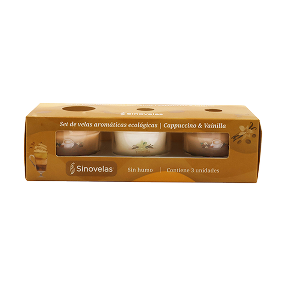 Veladora Votiva Tripack Cappuccino Vainilla image number 1